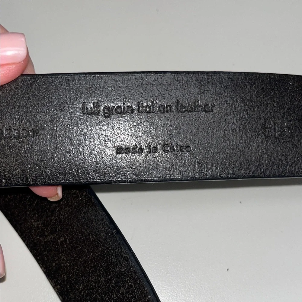 Calvin Klein Deep Brown Size 38 leather Belt w/ Brass Buckle